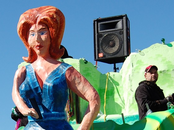 Lady figurehead on float