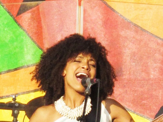 Esperanza Spalding at Jazz Fest 2010. Photo by Keith Hill.
