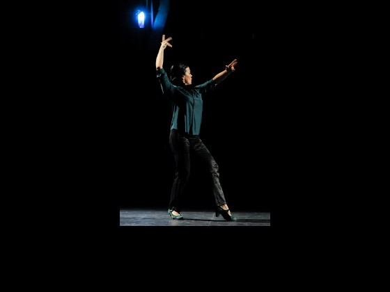 The dancer Soledad Barrio in a flamenco pose.