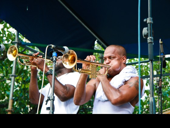 Rebirth trumpets [Photo by Richie Drouant]